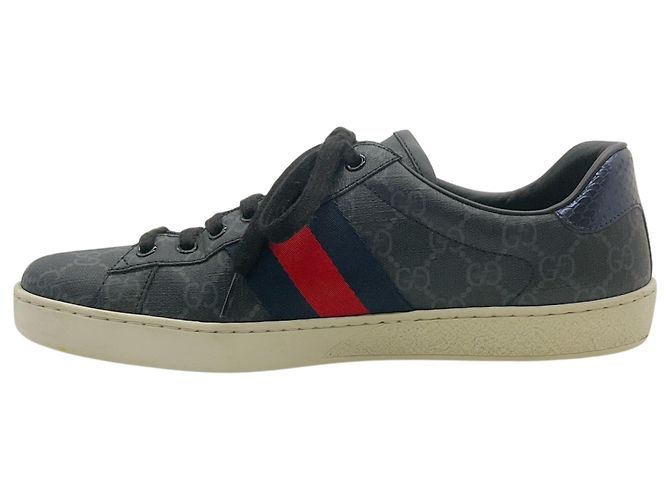 Sneakers Mono Ace GG Supreme nere da uomo Gucci - vista 3