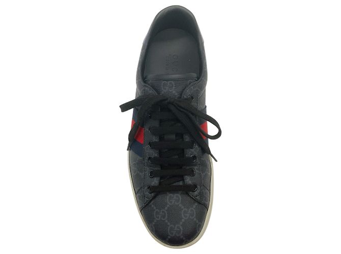 Sneakers Mono Ace GG Supreme nere da uomo Gucci - vista 4