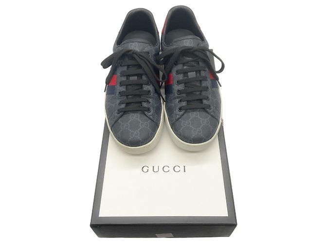 Sneakers Mono Ace GG Supreme nere da uomo Gucci - vista 6