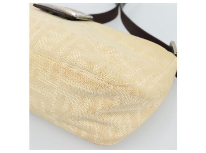 FENDI Zucca Canvas Mamma Baguette Shoulder Bag Beige Argento Autentica 184155 - vista 10
