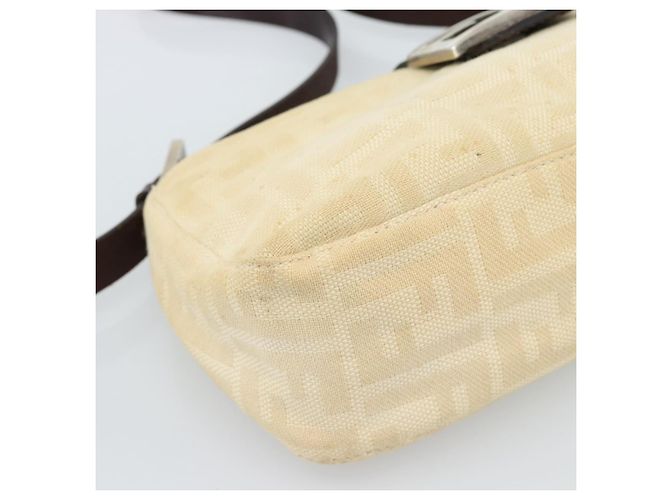 FENDI Zucca Canvas Mamma Baguette Shoulder Bag Beige Argento Autentica 184155 - vista 11