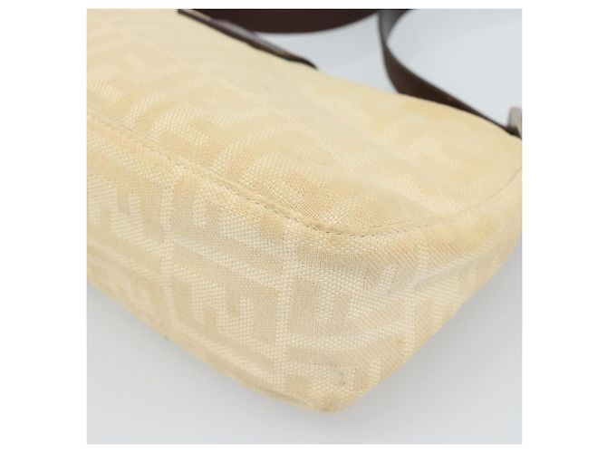FENDI Zucca Canvas Mamma Baguette Shoulder Bag Beige Argento Autentica 184155 - vista 12