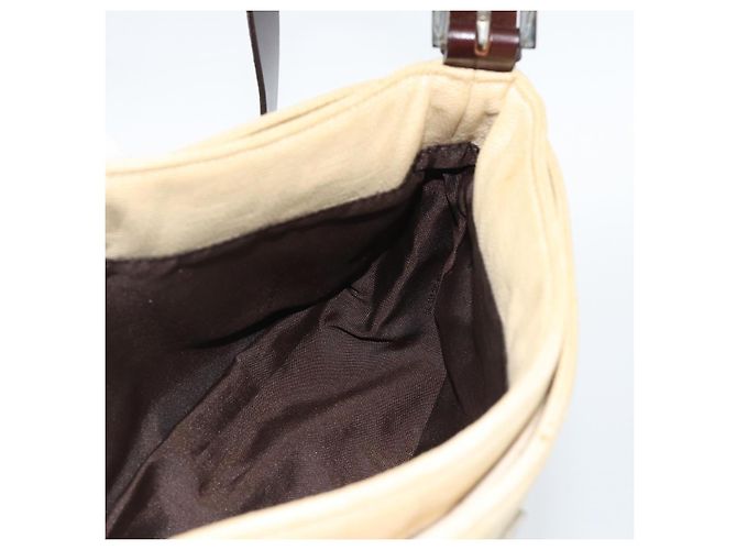 FENDI Zucca Canvas Mamma Baguette Shoulder Bag Beige Argento Autentica 184155 - vista 17