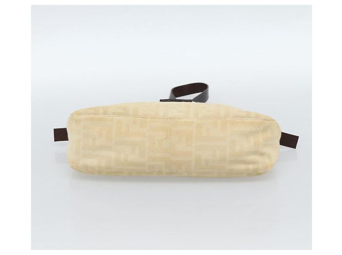 FENDI Zucca Canvas Mamma Baguette Shoulder Bag Beige Argento Autentica 184155 - vista 9