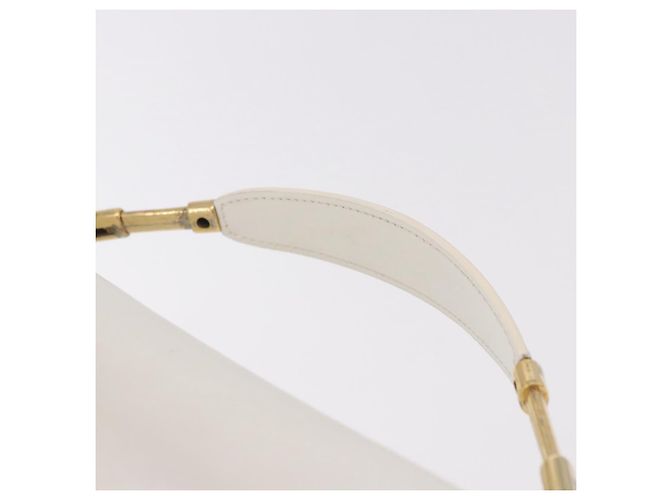 16 Céline CELINE Schultertasche Leder Weiß Gold Authentisch 183997 Golden - Ansicht 10