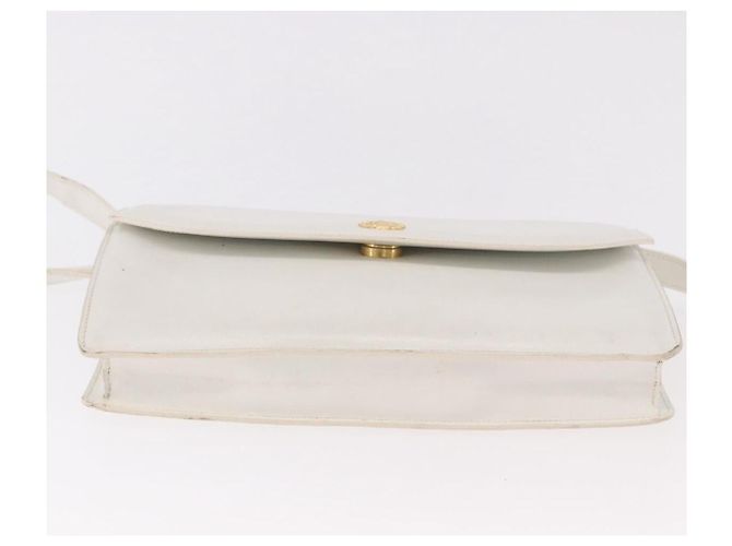 16 Céline CELINE Schultertasche Leder Weiß Gold Authentisch 183997 Golden - Ansicht 11