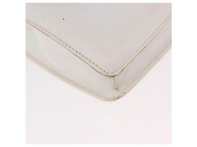 16 Céline CELINE Schultertasche Leder Weiß Gold Authentisch 183997 Golden - Ansicht 12