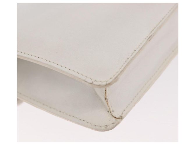 16 Céline CELINE Schultertasche Leder Weiß Gold Authentisch 183997 Golden - Ansicht 14