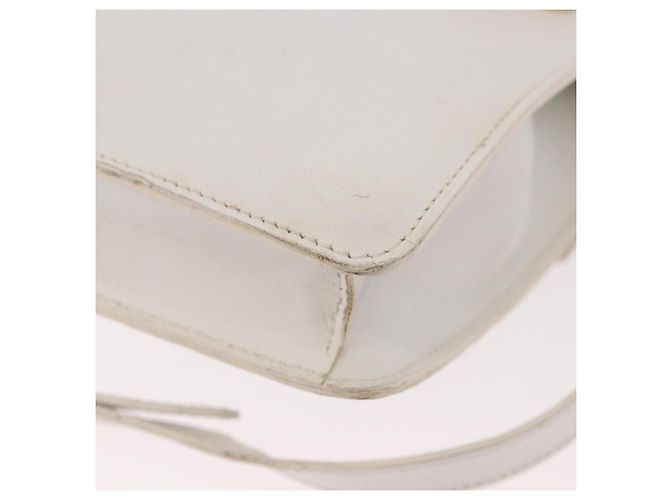 16 Céline CELINE Schultertasche Leder Weiß Gold Authentisch 183997 Golden - Ansicht 15
