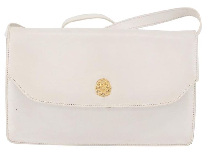 16 Céline CELINE Schultertasche Leder Weiß Gold Authentisch 183997 Golden - Ansicht 2