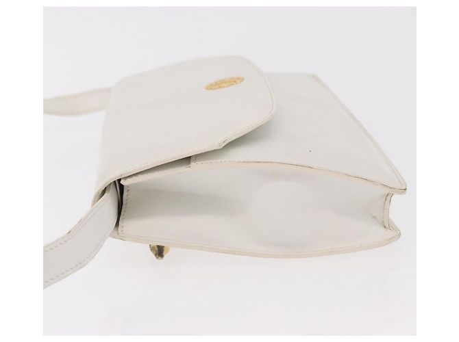 16 Céline CELINE Schultertasche Leder Weiß Gold Authentisch 183997 Golden - Ansicht 5