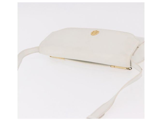 16 Céline CELINE Schultertasche Leder Weiß Gold Authentisch 183997 Golden - Ansicht 6