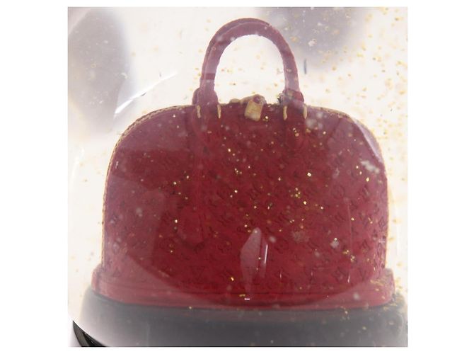 LOUIS VUITTON Alma Snow Globe Glass Red LV Auth 184282A Rouge - vue 11