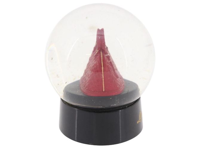 LOUIS VUITTON Alma Snow Globe Glass Red LV Auth 184282A Rouge - vue 5