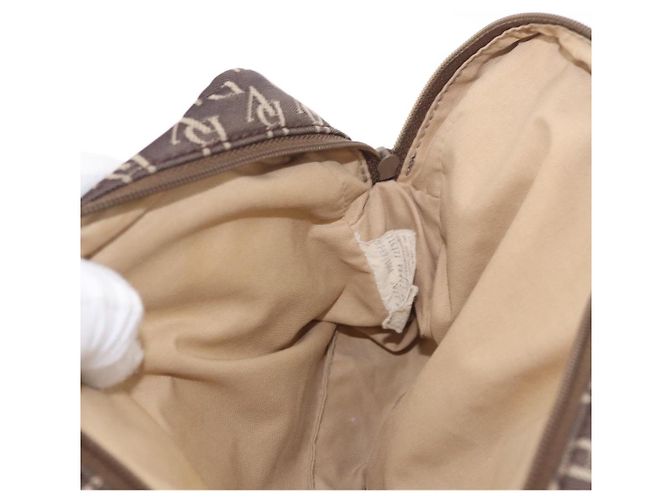 Marsupio BOTTEGA VENETA in tela marrone argento Auth bs35444 - vista 18