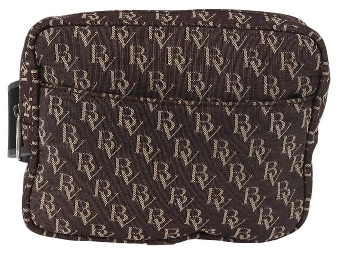Marsupio BOTTEGA VENETA in tela marrone argento Auth bs35444 - vista 2