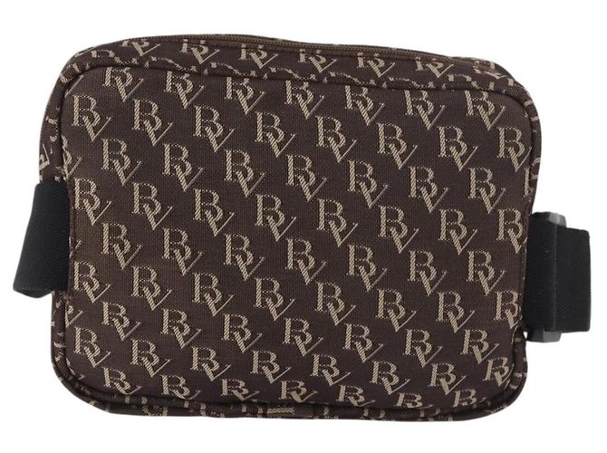 Marsupio BOTTEGA VENETA in tela marrone argento Auth bs35444 - vista 3