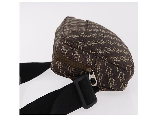 Marsupio BOTTEGA VENETA in tela marrone argento Auth bs35444 - vista 5