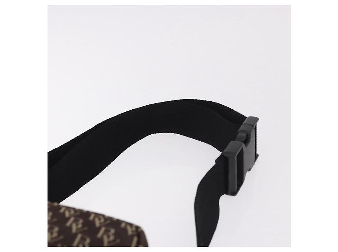 Marsupio BOTTEGA VENETA in tela marrone argento Auth bs35444 - vista 8