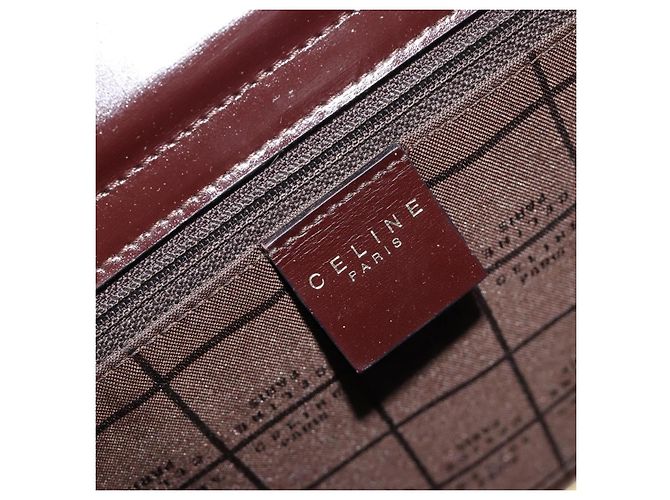 Céline Borsa CELINE in pelle marrone oro Auth 182104 D'oro - vista 16