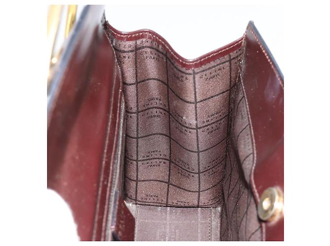 Céline Borsa CELINE in pelle marrone oro Auth 182104 D'oro - vista 18