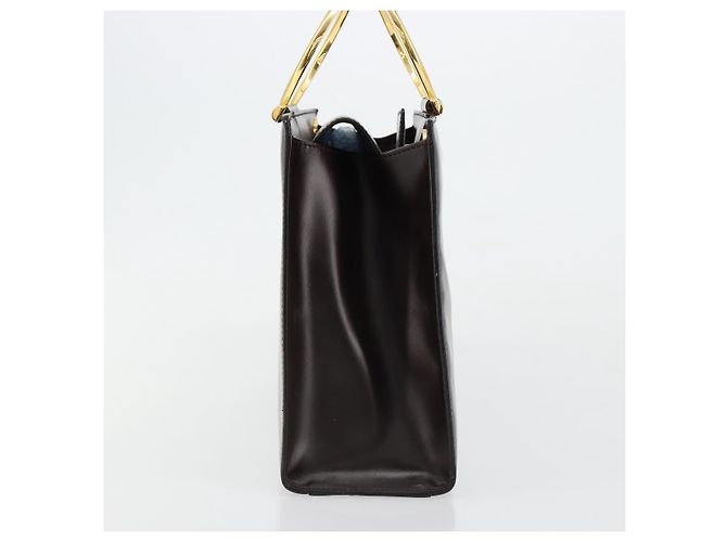 Céline Borsa CELINE in pelle marrone oro Auth 182104 D'oro - vista 5