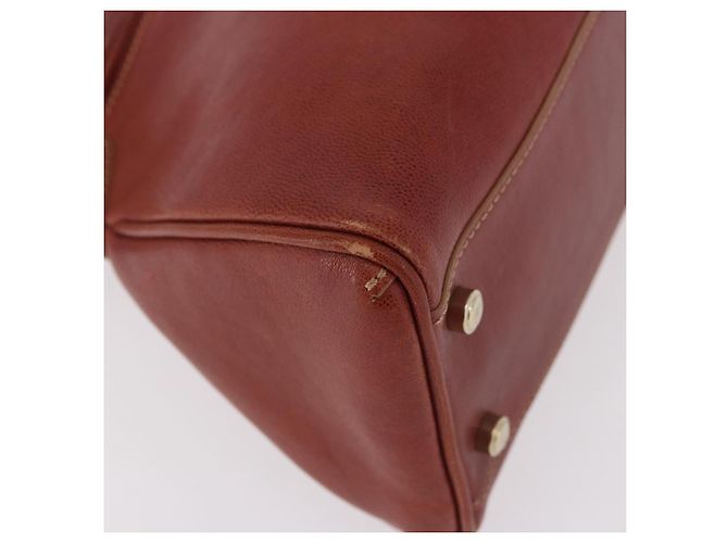 Borsa a mano CARTIER in pelle marrone oro Auth 183074A D'oro - vista 12