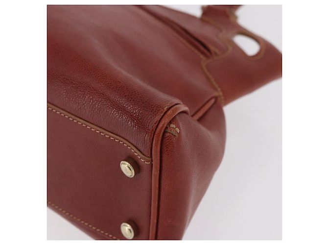Borsa a mano CARTIER in pelle marrone oro Auth 183074A D'oro - vista 13