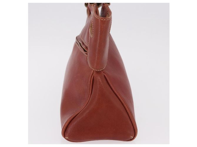Borsa a mano CARTIER in pelle marrone oro Auth 183074A D'oro - vista 5