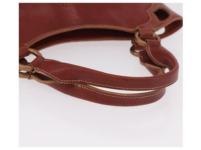 Borsa a mano CARTIER in pelle marrone oro Auth 183074A D'oro - vista 7