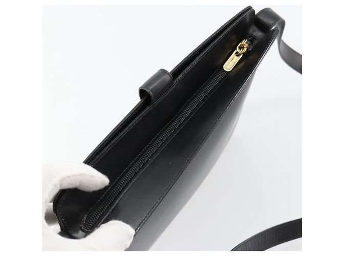 Borsa a tracolla Salvatore Ferragamo in pelle nera e oro Auth ka4575 Nero D'oro - vista 16