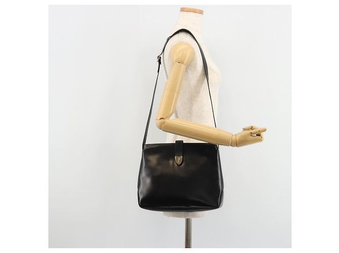 Borsa a tracolla Salvatore Ferragamo in pelle nera e oro Auth ka4575 Nero D'oro - vista 25