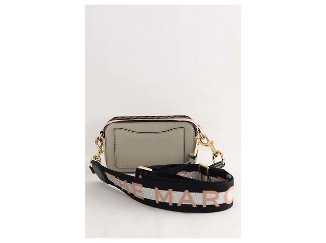 Marc Jacobs Borsa a tracolla Snapshot in pelle beige - vista 3