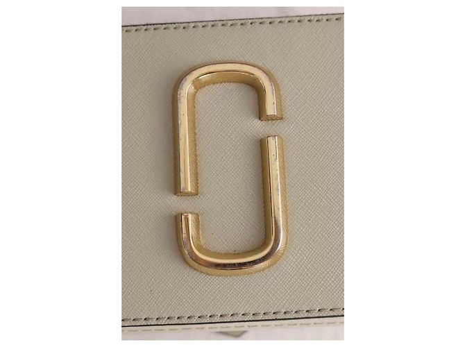Marc Jacobs Borsa a tracolla Snapshot in pelle beige - vista 6