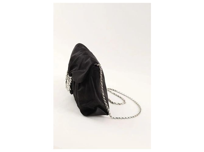 Roger Vivier Clutch in raso nero - vista 2