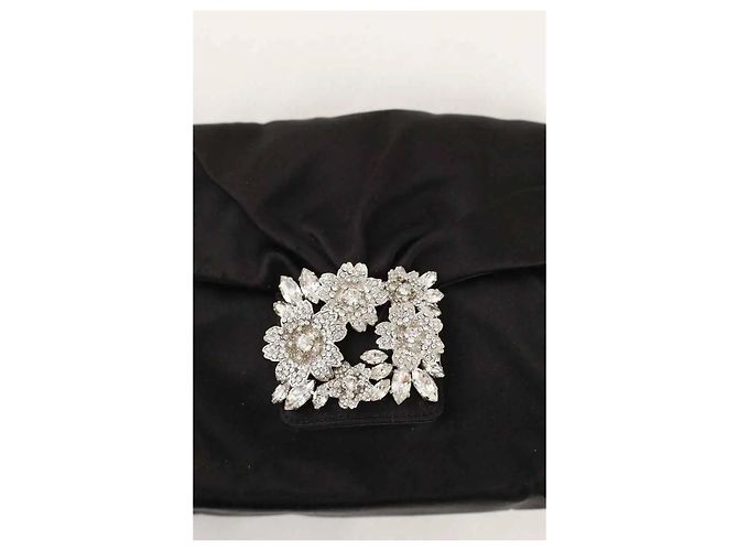 Roger Vivier Clutch in raso nero - vista 4