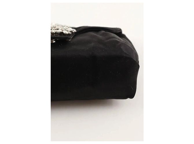 Roger Vivier Clutch in raso nero - vista 5
