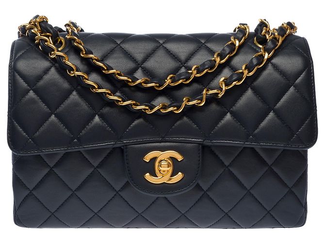 Borsa CHANEL Timeless/Classique in Pelle Blu Navy - 103529 - vista 2
