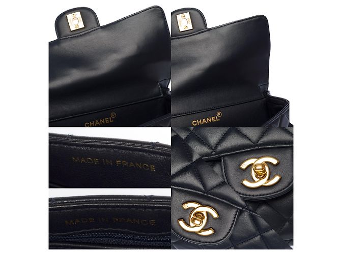 Borsa CHANEL Timeless/Classique in Pelle Blu Navy - 103529 - vista 6