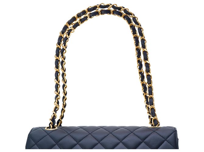 Borsa CHANEL Timeless/Classique in Pelle Blu Navy - 103529 - vista 9