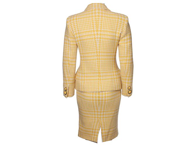 Gianni Versace Couture, Conjunto de 2 piezas de bouclé Blanco Amarillo - vista 2