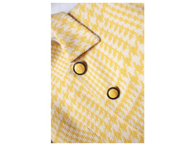 Gianni Versace Couture, Conjunto de 2 piezas de bouclé Blanco Amarillo - vista 7