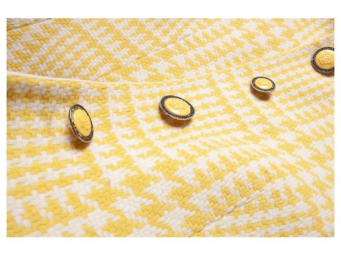 Gianni Versace Couture, Conjunto de 2 piezas de bouclé Blanco Amarillo - vista 8
