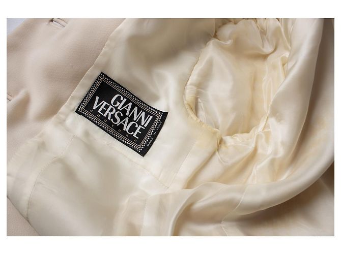 Gianni Versace Couture, Conjunto de 2 piezas de bouclé Blanco Amarillo - vista 9
