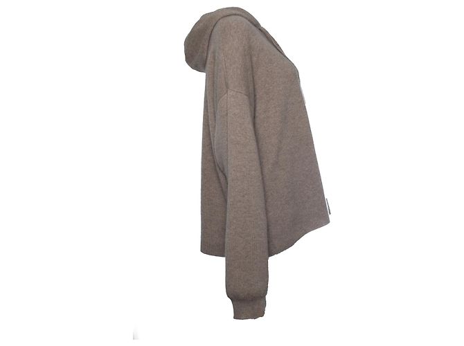 Autre Marque Davida Kaschmir, Strickkapuzenpullover in Braun - Ansicht 2