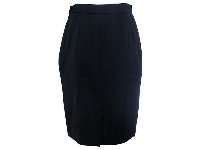 Yves Saint Laurent, gonna midi vintage nera Nero - vista 2