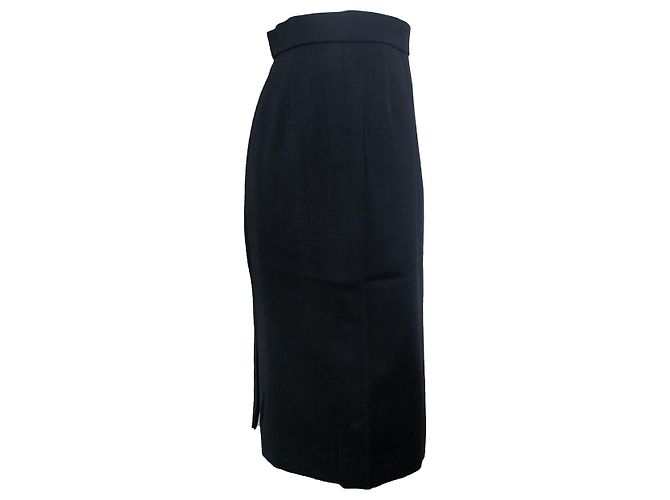 Yves Saint Laurent, gonna midi vintage nera Nero - vista 3