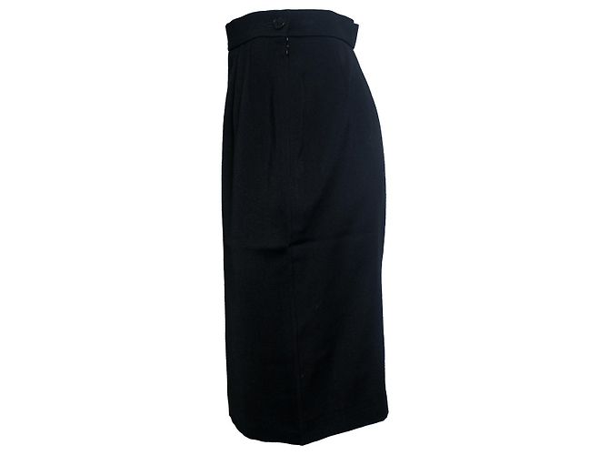 Yves Saint Laurent, gonna midi vintage nera Nero - vista 4