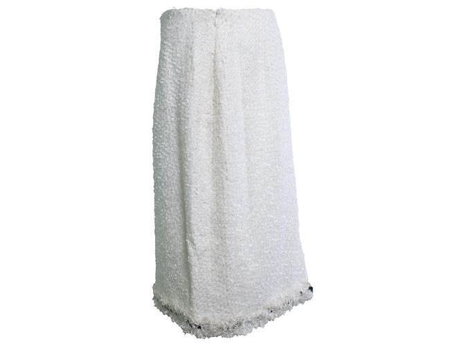 Escada, falda midi de tweed blanco - vista 2