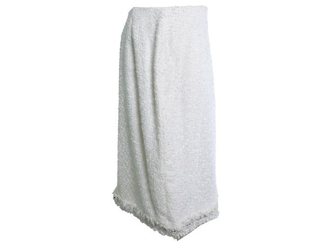 Escada, falda midi de tweed blanco - vista 4